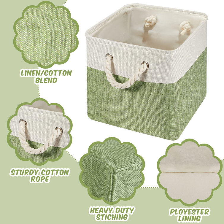 Coorel Fabric Storage Bin Set of 6 Wayfair Canada